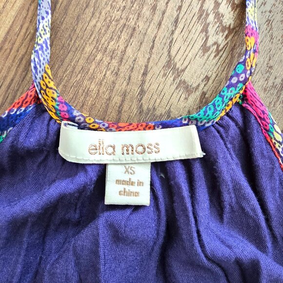 Ella Moss Mazatlan Tank Top Silk, XS, Rojo - Picture 8 of 10